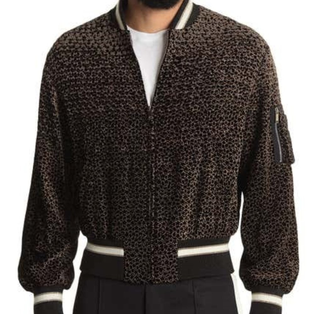Valentino Men’s Texture Bomber Jacket
